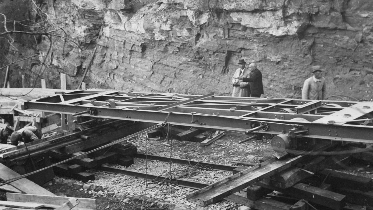Der Bau der Gurtenbahn um 1900